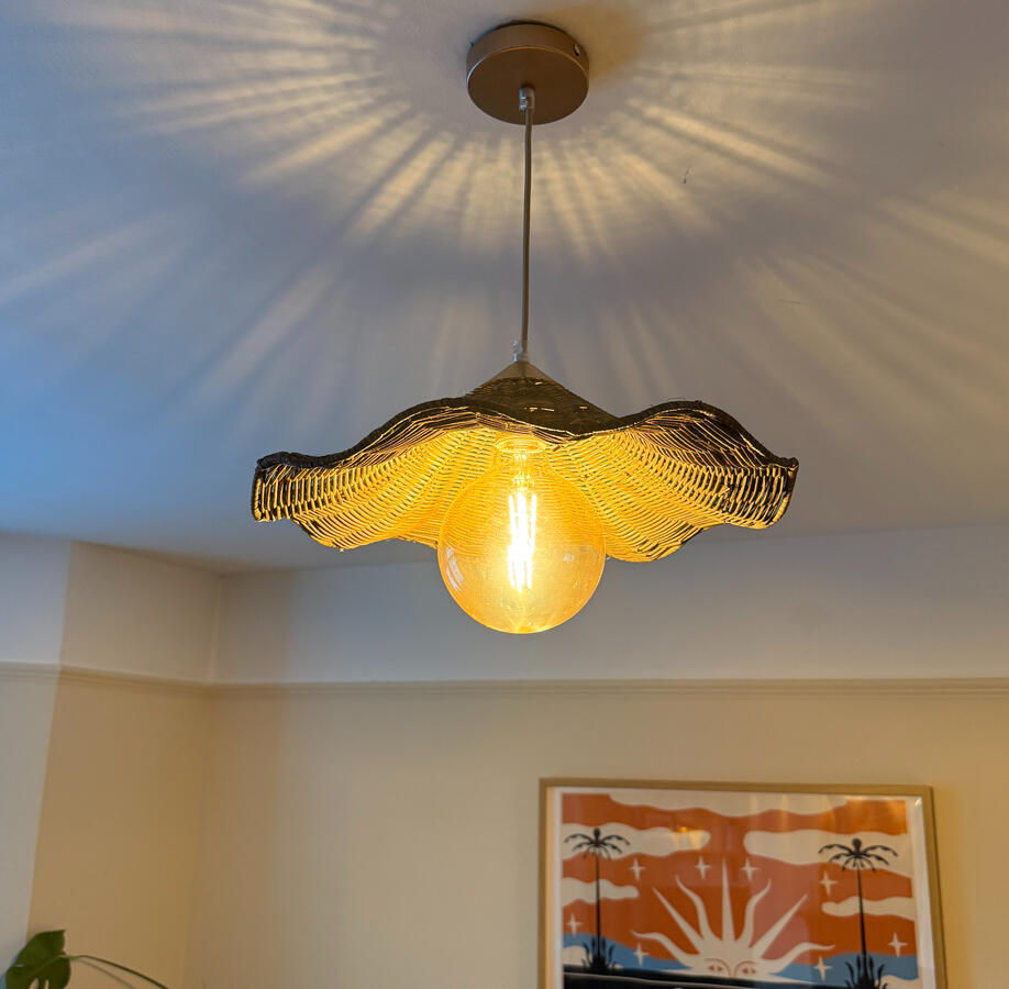New lampshade! New lampshade!